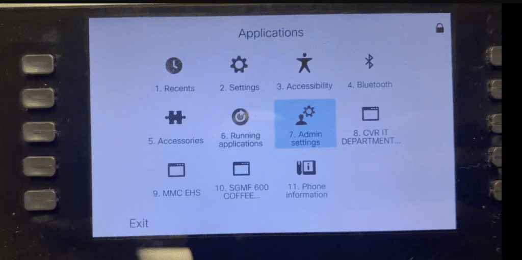 cisco 8841 reset Admin Settings
