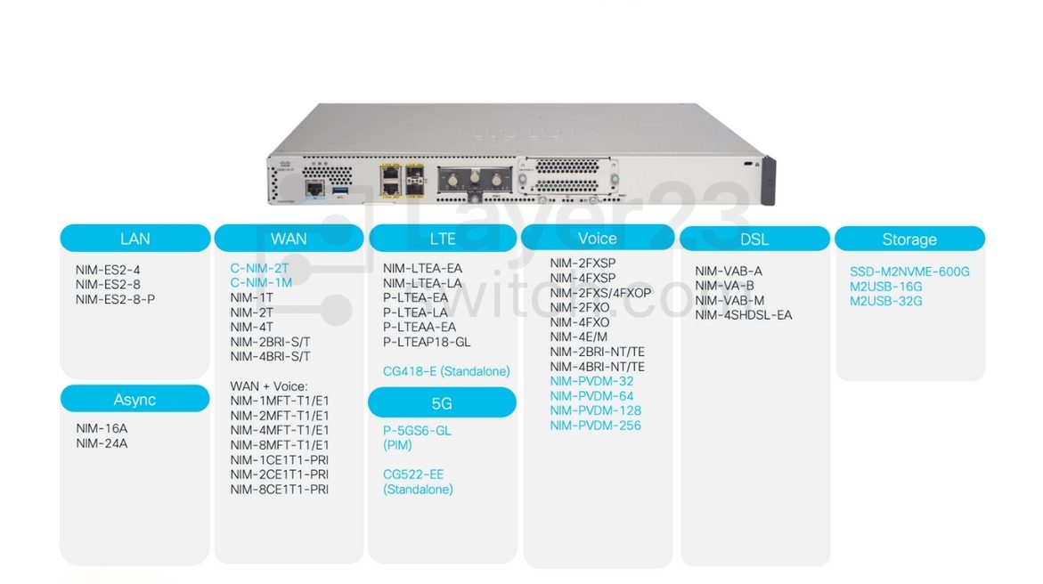 Catalyst 8200 Supported Modules