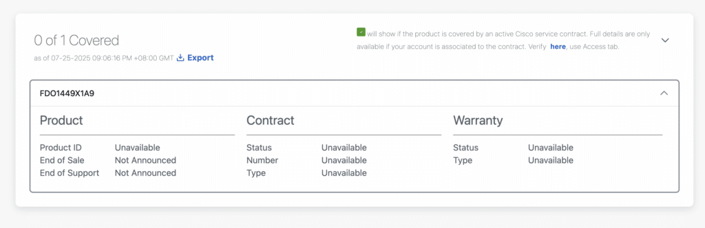 cisco-sn-check-Unavailable