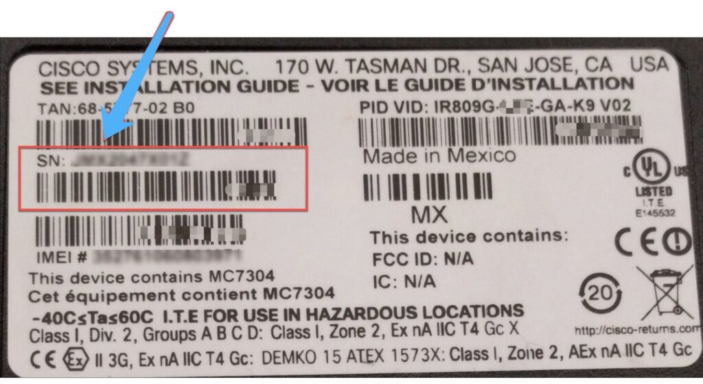cisco serial number lookup