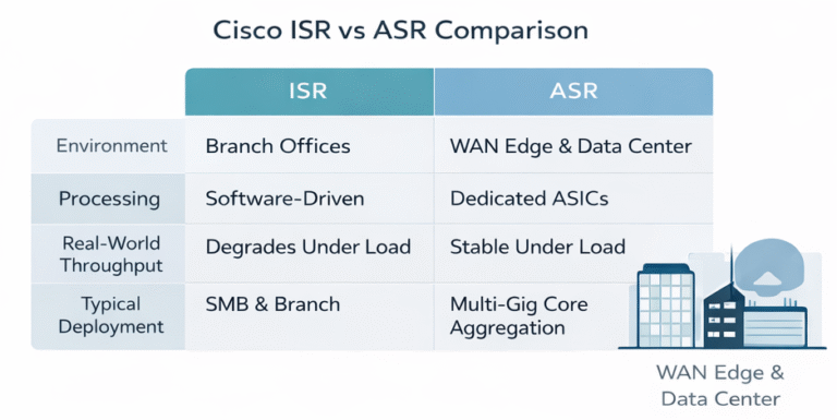 Cisco ISR vs ASR Routers: Key Differences & Performance