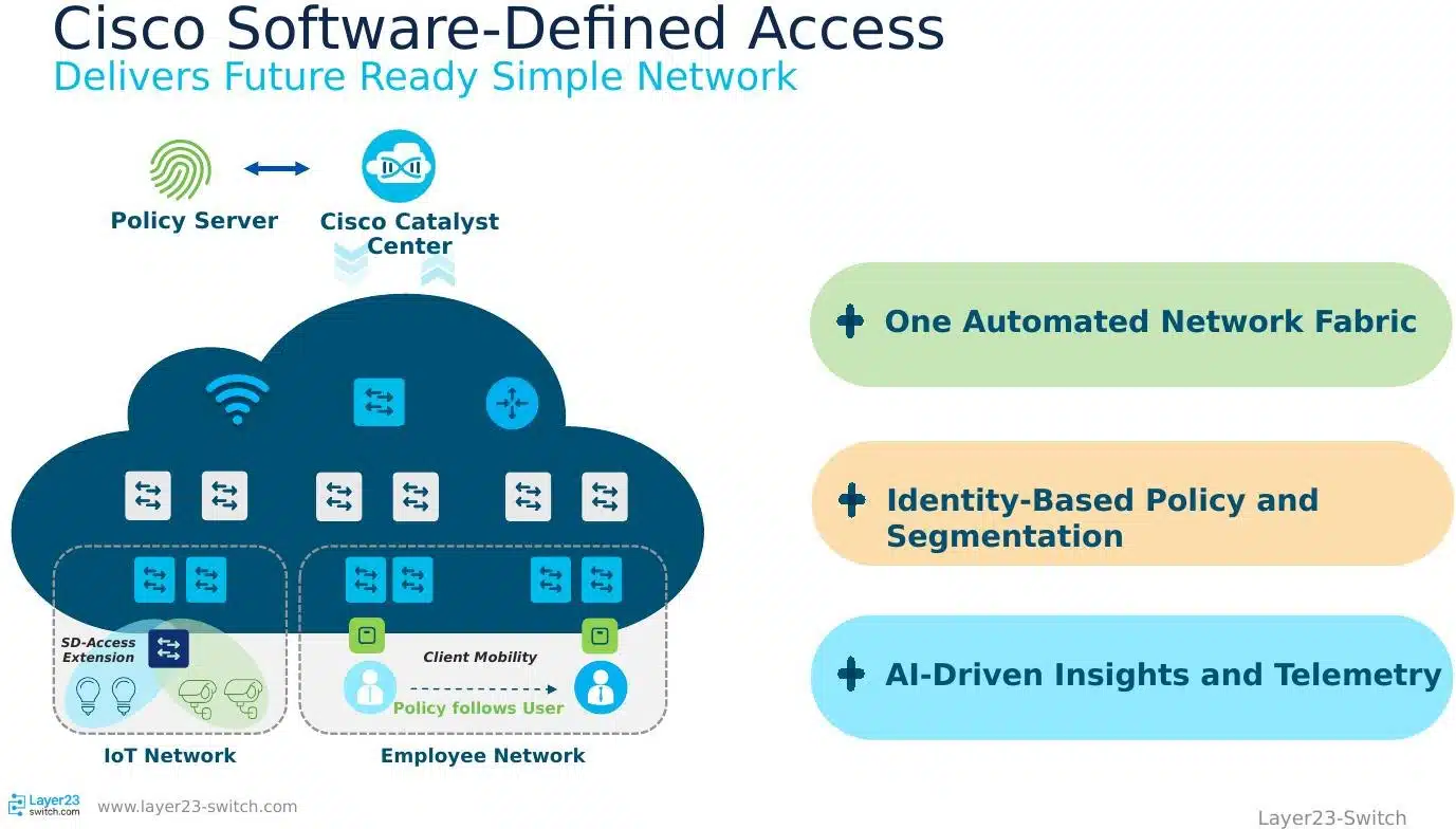 Cisco Software-Defined Access single automated network fabric architecture